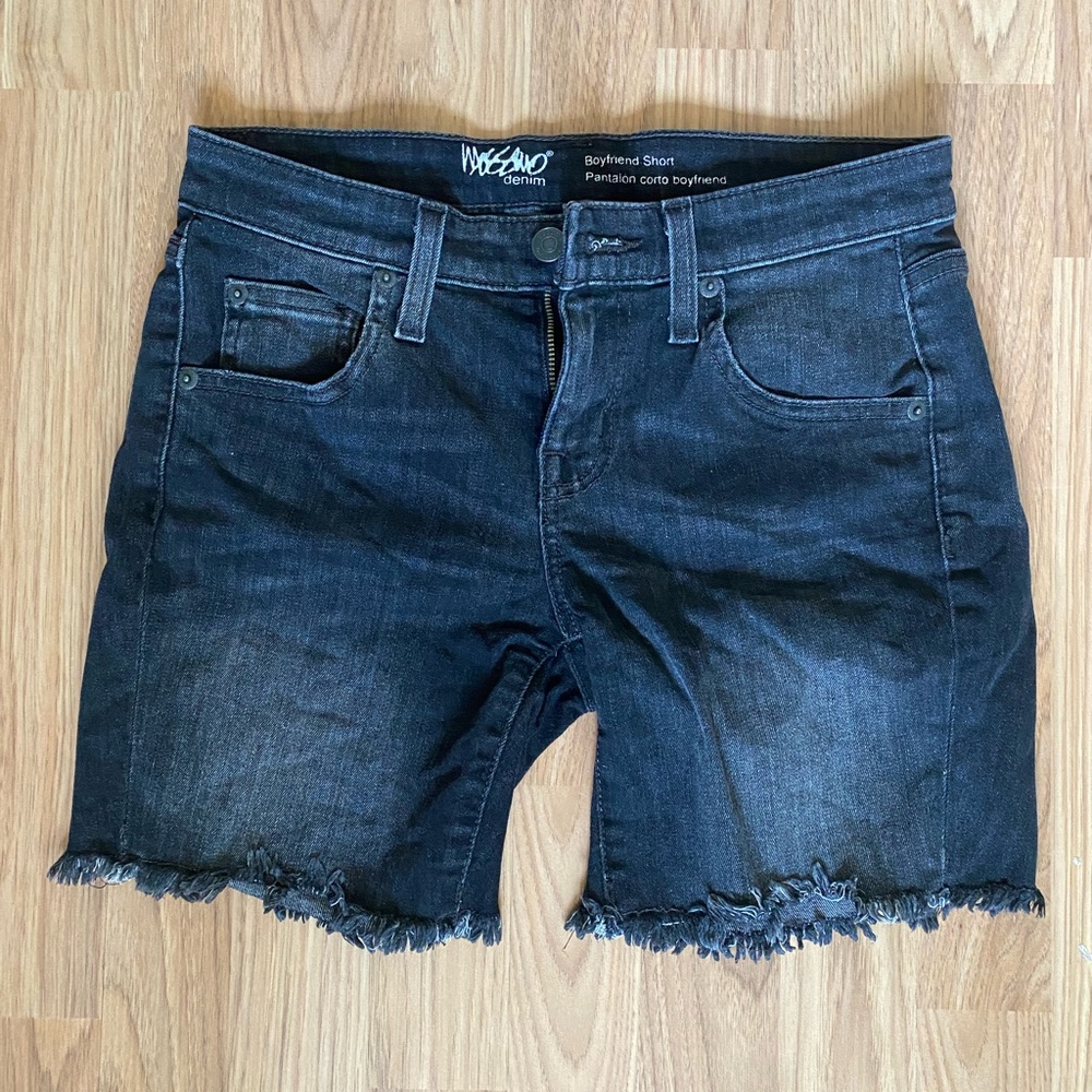 Black cut off shorts